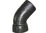 T / K dactylographient à broche malléable de prise de garnitures de fer le bâti de coude du conduit de 45 degrés fournisseur